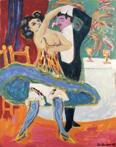 Vaudeville Theater (English Dancing Couple), ca 1909 (olja på duk) av Ernst Ludwig Kirchner