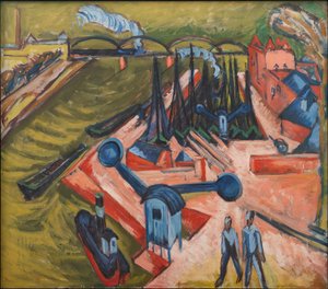 Western Harbour i Frankfurt am Main av Ernst Ludwig Kirchner