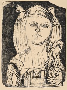 Ung flicka med docka av Ernst Ludwig Kirchner