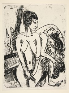 Två kvinnor av Ernst Ludwig Kirchner