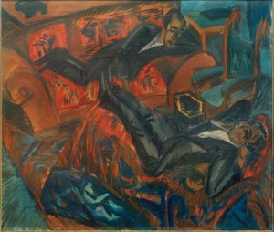 Två vänner i samtal av Ernst Ludwig Kirchner