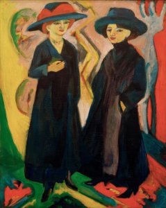 Två tjejer (midinetter) av Ernst Ludwig Kirchner