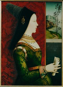 Marie de Bourgogne (målning på trä) av Ernst Maler