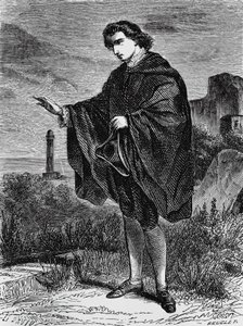 Illustration till Entail, novell av Ernst Theodor Amadeus Hoffmann (1776-1822), gravyr av Ernst Theodor Amadeus Hoffmann