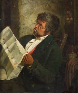 Läser nyheterna av Erskine Nicol