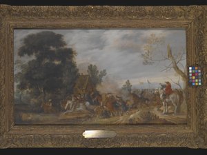 Skirmish (olja på trä)