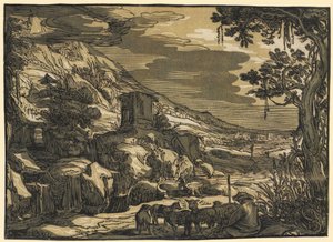 Arkadiskt landskap av Esaias van de Velde