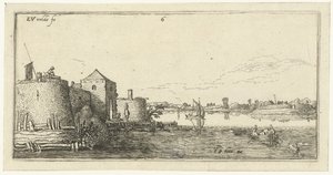 Fort med försvar av Tholen på Scheldt Landskap (serietitel) av Esaias van de Velde