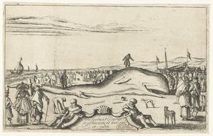 Strandad val på stranden i Noordwijk, 1614