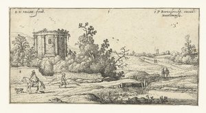Landskap med ruiner av ett romerskt tempel Landskap (serietitel) av Esaias van de Velde