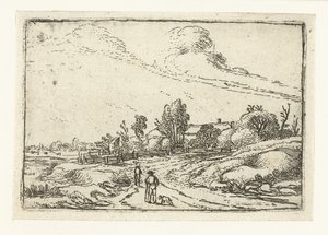 Stig längs en gård Små landskap (serietitel) av Esaias van de Velde