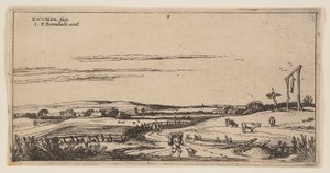 Landskap med galgbacke (nära Haarlem), från Landskap