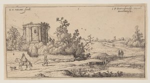 Ruinerna av ett romerskt tempel, från Landscapes