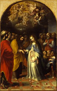 Jungfruns äktenskap, c.1693 av Esteban Márquez de Velasco