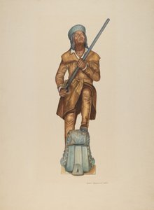 Galjonsfigur: Davy Crockett, 1938. av Ethel Dougan