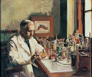 Sir Alexander Fleming (1881-1955), upptäckaren av penicillinet