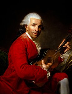 Porträtt av en man med gitarr