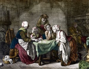 Kvinna som drar kort, sd. 1700-talet