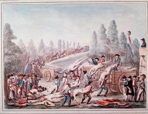 Transportera lik under revolutionen (akvarell, cirka 1790)