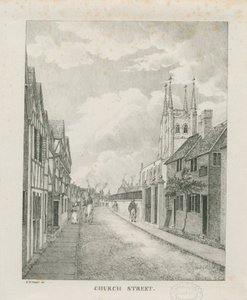 Tamworth - Church Street: litografi, nd [1796-1865] (tryck)
