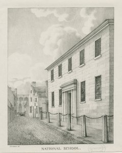 Tamworth - National School: litografi, nd [1796-1865] (tryck)
