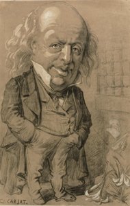 Karikatyrporträtt av Pierre-Jean de Beranger av Etienne Carjat