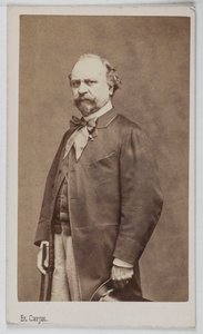 Porträtt av Giuseppe Palizzi (1813-1887), italiensk målare. av Etienne Carjat