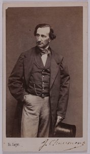 Porträtt av Jules Chaumont (-1866), (skådespelare) av Etienne Carjat