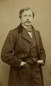 Porträtt av Edmond Huot de Goncourt 1822-1896. av Etienne Carjat
