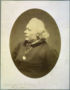 Porträtt av Honore Daumier (1808-79) 1861 (albumintryck) av Etienne Carjat