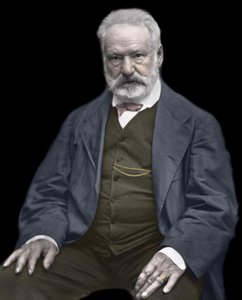Porträtt av Victor Hugo (1802-1885), fransk författare och poet, Färgläggning på ett fotografi av Etienne Carjat (1828-1906) - Victor Hugo (1802-1885). Engelsk författare och poet. ca. 1870. Färgfotografi. av Etienne Carjat