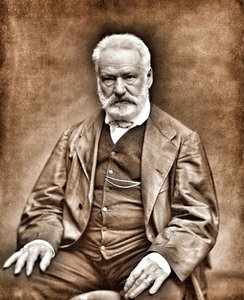 Porträtt av Victor Hugo efter Etienne Carjat- Digitalt rengjord bild av Etienne Carjat