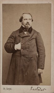 Porträtt av kompositören Jean-Georges Kastner 1810-1867, 1867. av Etienne Carjat