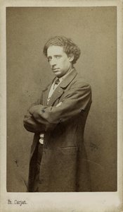 Porträtt av kompositören Olivier Métra 1830-1889 . av Etienne Carjat