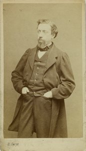 Porträtt av kompositören François-Auguste Gevaert 1828-1908, ca. 1870. av Etienne Carjat