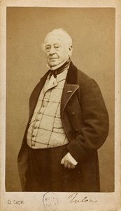 Porträtt av kompositören och flöjtisten Jean-Louis Tulou 1786-1865, ca 1860. av Etienne Carjat