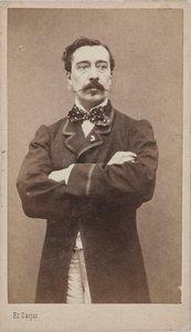 Porträtt av målaren Alfred Stevens 1828-1906, ca. 1870. av Etienne Carjat