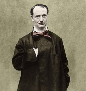 Porträtt av poeten Charles Baudelaire (1821-1867). av Etienne Carjat