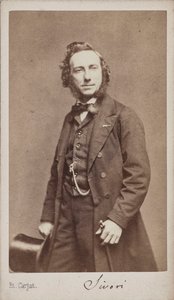 Porträtt av violinisten och kompositören Camillo Sivori 1815-1894. av Etienne Carjat