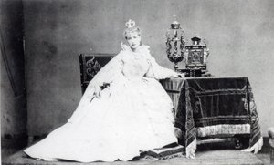 Sarah Bernhardt (1844-1923) i rollen som Marie de Neubourg i "Ruy Blas" av Victor Hugo (1802-85) c.1872 av Etienne Carjat