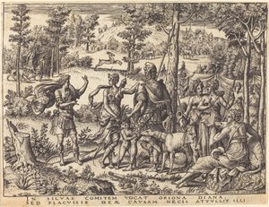 Diana och Orion av Etienne Delaune