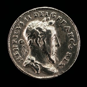 Henrik II, 1519-1559, Frankrikes kung 1547 [framsida] av Etienne Delaune