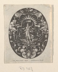 Jupiter, från Grotesques on Black Ground, Divinities and Allegories av Etienne Delaune