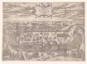 Påvlig fest på Testaccio i Rom 1534 La festa di Testaccio fatta in Roma (titel på objekt)