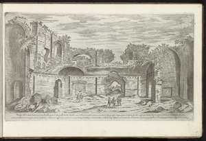Ruinerna av Caracalla-baden i Rom Forntida byggnader (serietitel) I vestigi dell