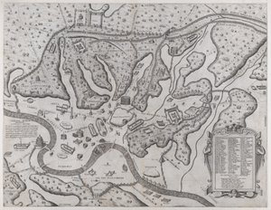 Mirror of Roman Magnificence: Antika Rom och dess kullar, från väst, 1573., 1573.