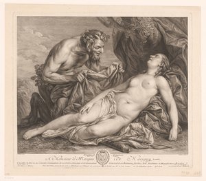 Jupiter en Antiope Jupiter och Antiope (titel på objekt) av Etienne Fessard