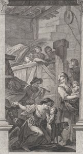 The Chapel of the Foundlings in Paris: The Adoration of the Shepherds, 1752. av Etienne Fessard
