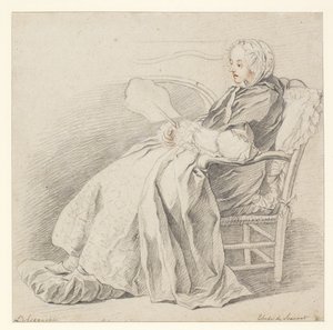 Studie för LAccouchée, ca 1750 (krita på papper)
