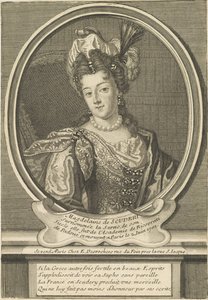 Porträtt av Madeleine de Scudéry 1607-1701, ca. 1710.